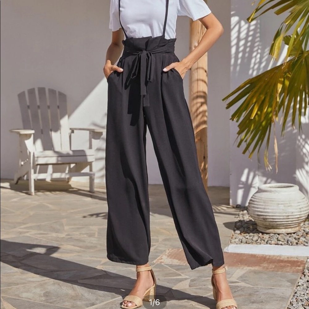 High Waisted Suspender Pants